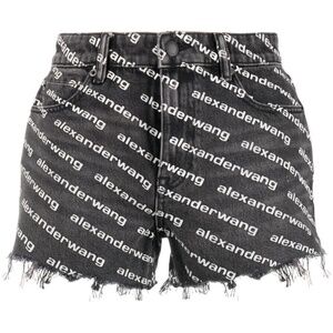 Women's Alexander Wang Bite Logo shorts in grey